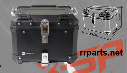 BAUL PORTA EQUIPAJE MALETERO DE POLIPROPILENO 45Lts 5Kgs X-SPORTS