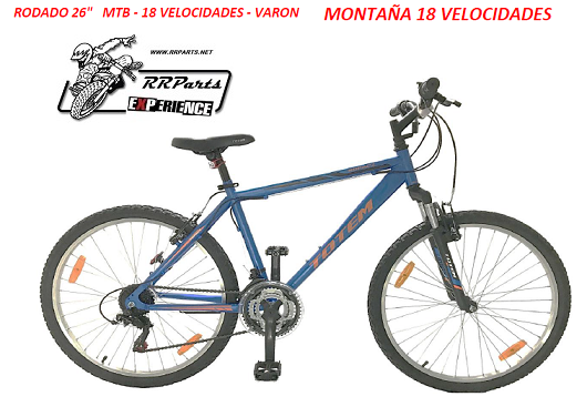 BICICLETA TOTEM RODADO 26 MTB 18 VELOCIDADES VARON