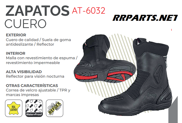 BOTAS AGS CUERO PARA MOTOCICLISTA