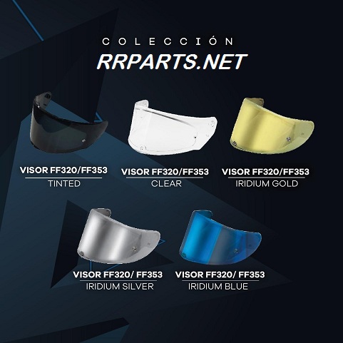 MICAS DE COLORES Y NEGRAS PARA CASCOS LS2 MODELO FF353 / 320 / FF800